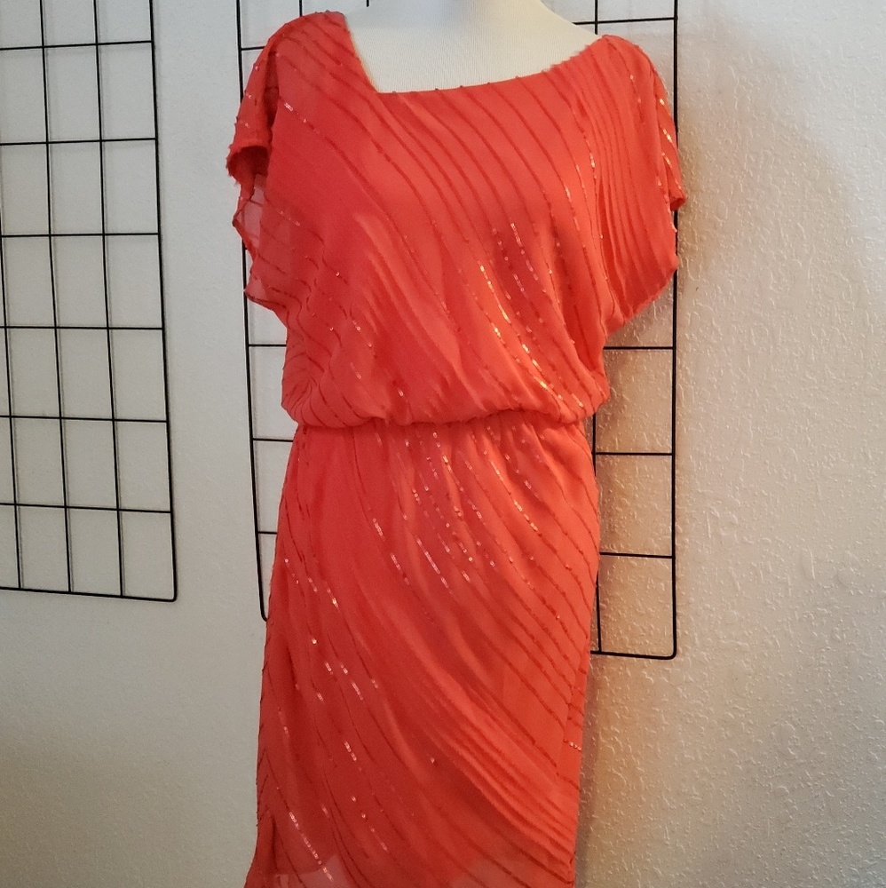 Vince Camuto size 10 Blouson Coral Dress